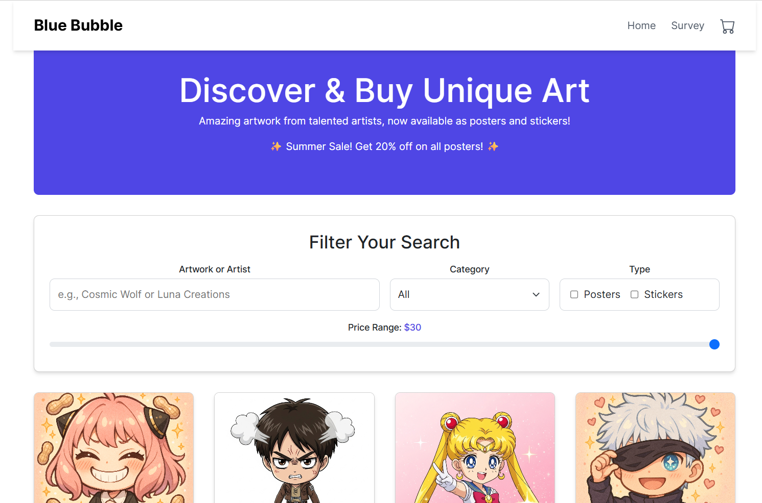 E-commerce Site Design
